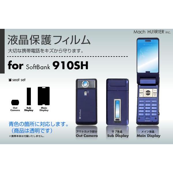 910SH液晶保護フィルム 3台分セット