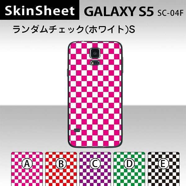 GALAXY S5 SC-04F  ��p �X�L���V�[�g ���� �y �����_���`�F�b�N�X���[���i�z���C�g�j ���z