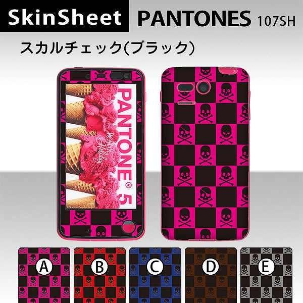 PANTONE 5 107SH  ��p �X�L���V�[�g �O�ʃZ�b�g(�\�ʁE����) �y �X�J���`�F�b�N�i�u���b�N�j ���z