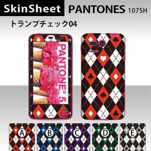 PANTONE 5 107SH  ��p �X�L���V�[�g �O�ʃZ�b�g(�\�ʁE����) �y �g�����v�`�F�b�N04 ���z