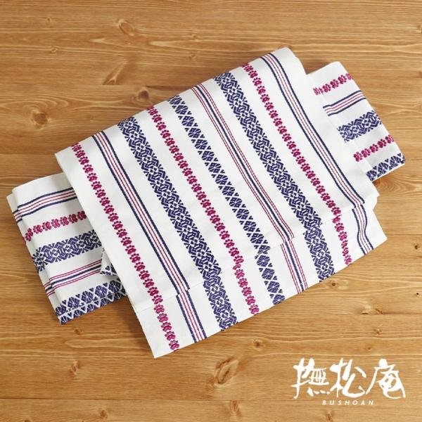 撫松庵 兵児帯(帯リボン)「撫松庵」献上(ローズ 108-303-003-57
