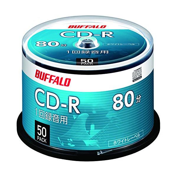 50枚・ 50枚 RO-CR07M-050PW/N・・Size:50枚・【タイプ】音楽用CD-R 50枚入り・【用途】1回録音用・【期間】長期2年に対応・バッファロー製外付けドライブでメーカー動作検証済み・インクジェットプリンター対応ホワイ...