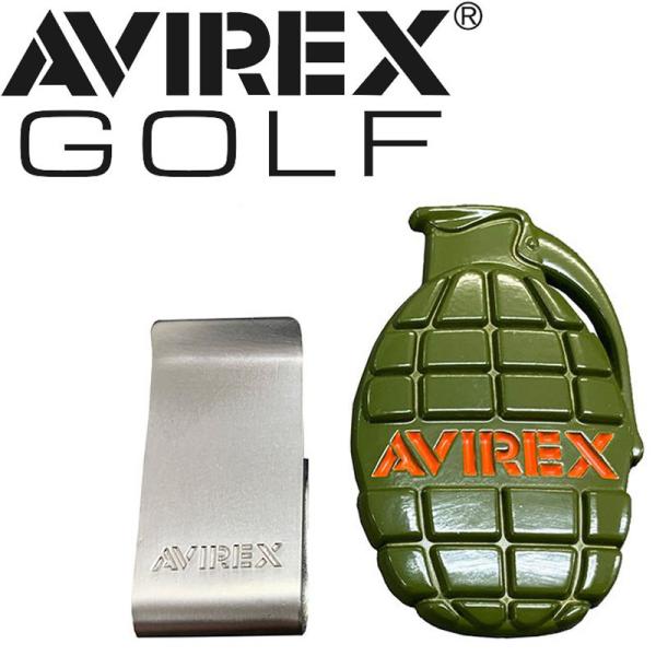 アヴィレックス ゴルフ 手榴弾型マーカー 在庫限り ミリタリー ボールマーカー マグネット カーキ AVIREX GOLF AVXBA1-81MK Ball marker Magnet type 21at