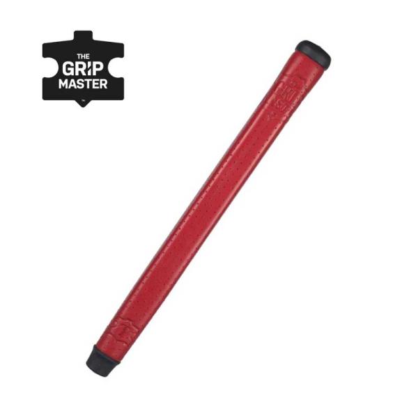 The Grip Master グリップマスター パター用グリップ ミッドサイズ 75g レッド バックステッチ 本革 ゴルフ 最高級羊革 雨汗に強い midsize 赤