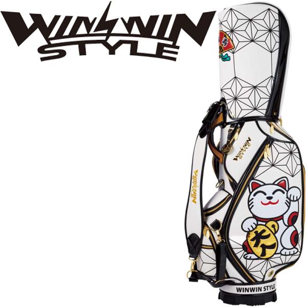 【特価】WiNＷiＮ✪LUCKY・CHARACTER軽量キャディバッグ ホワイト 特価】WiNWiN✪LUCKY・CHARACTER軽量キャディバッグ ホワイト