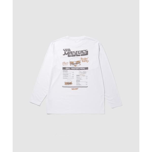 あ*す様 90s MAC PLAY 長袖カットソー ホワイト ロンT apple Tシャツ メンズ 長袖 ロンT 綿混 フードメニュー バックプリント
