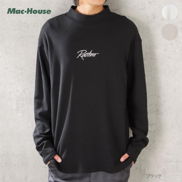 【アンパンマン】黒 タートルネック 長袖カットソー URBAN COLLECTION（アーバンコレクション） 長袖Tシャツ メンズ モック