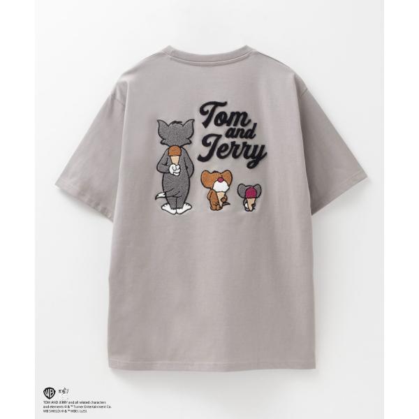 Tom and Jerry トムとジェリー Tシャツ メンズ 半袖 綿混 サガラ Tom and Jerry トムとジェリー Tシャツ メンズ 半袖 綿混 サガラ