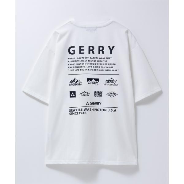 GERRY ジェリー Tシャツ メンズ 半袖 5分袖 綿混 大きめ ゆったり ロゴ