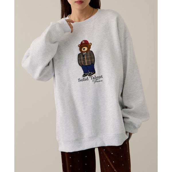 Quash（クアッシュ） 裏起毛 トレーナー メンズ 暖かい ベアー クマ