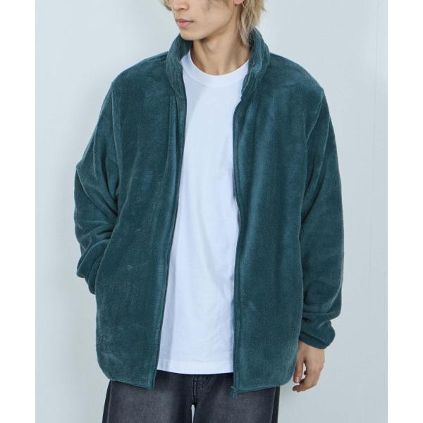 NAVY フリースジャケット メンズ ブルゾン アウター シルキータッチ