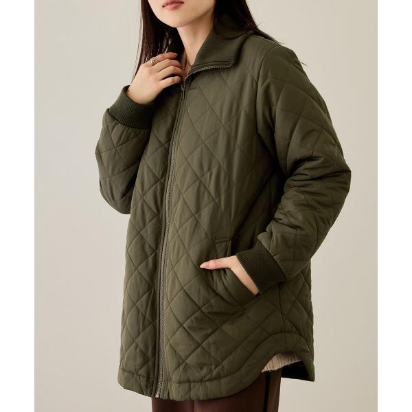 NAVY ブルゾン レディース キルティング 中綿 裏地 フリース 暖かい