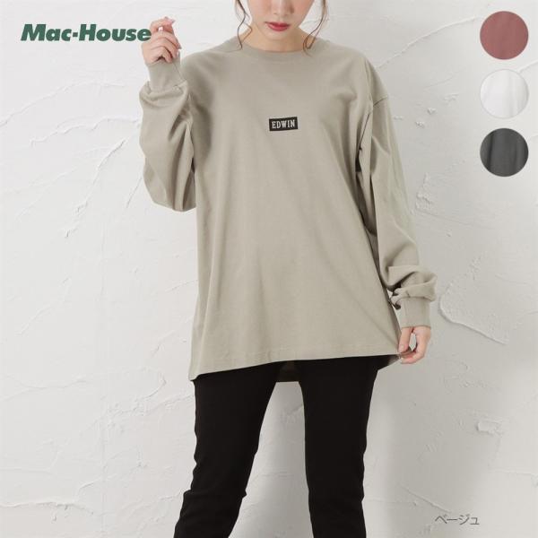 EDWIN（エドウィン） 長袖Tシャツ レディース 綿100％ ロンT トップス