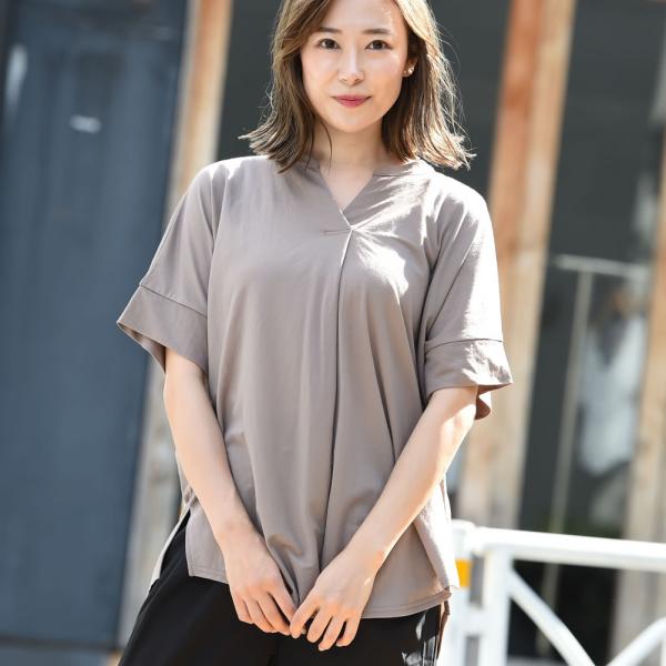 anuke / 半袖ブラウス/FREE/レーヨン/NVY/総柄/62410411 machouse_02222005020