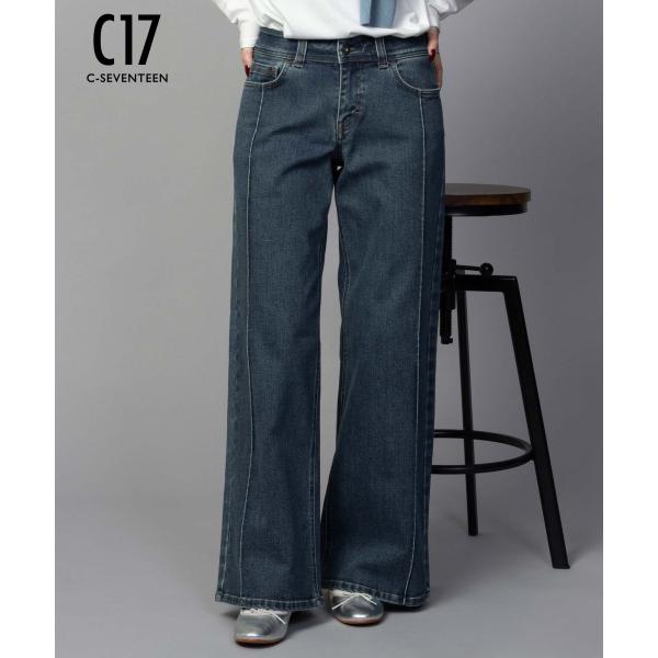 C17（シーセブンティーン） デニムパンツ レディース ワイドパンツ