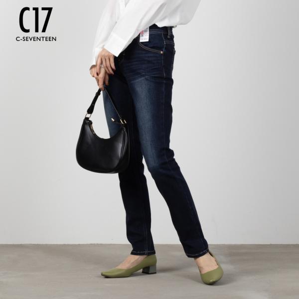 C17 シーセブンティーン スキニーパンツ レディース ストレッチ 伸縮性 デニムパンツ ジーンズ ジーパン ボトムス