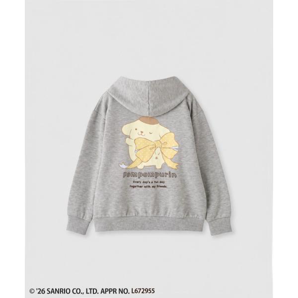 サンリオキャラクターズ ポムポムプリン パーカー 子供服 女の子 キッズ 裏毛 ジップパーカー トップス