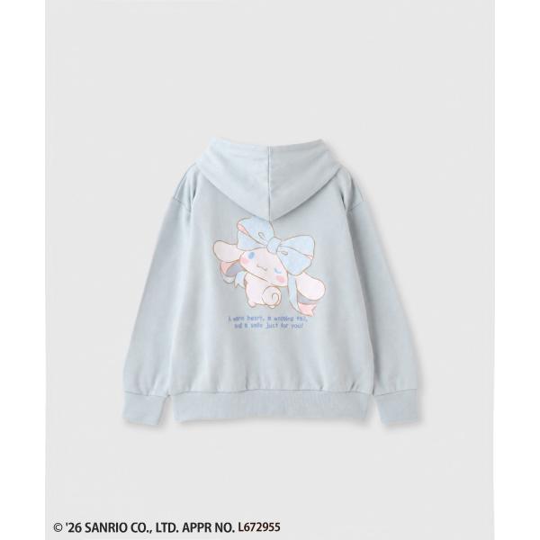 サンリオキャラクターズ シナモロール パーカー 子供服 女の子 キッズ 裏毛 ジップパーカー トップス