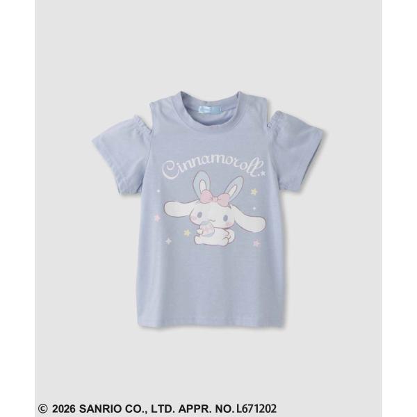 サンリオキャラクターズ シナモロール Tシャツ 子供服 女の子 キッズ 半袖 肩あき 肩出し トップス 爆買