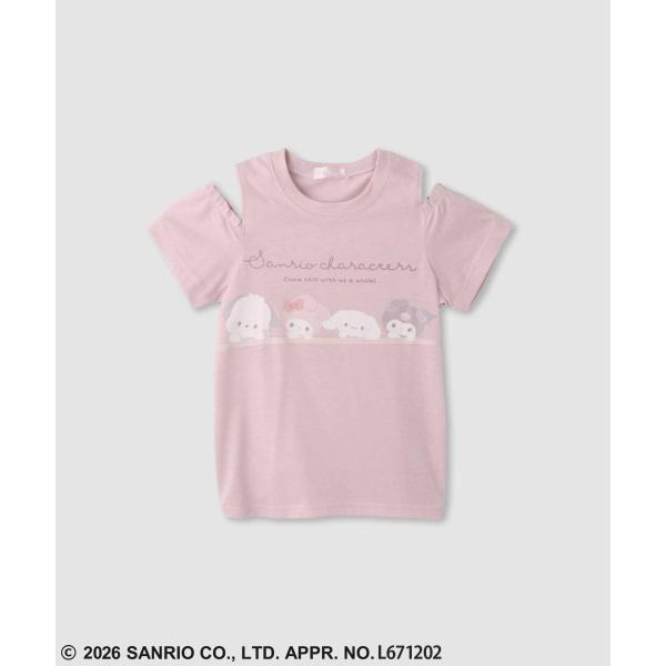 サンリオキャラクターズ Tシャツ 子供服 女の子 キッズ 半袖 肩あき 肩出し プリント トップス 爆買