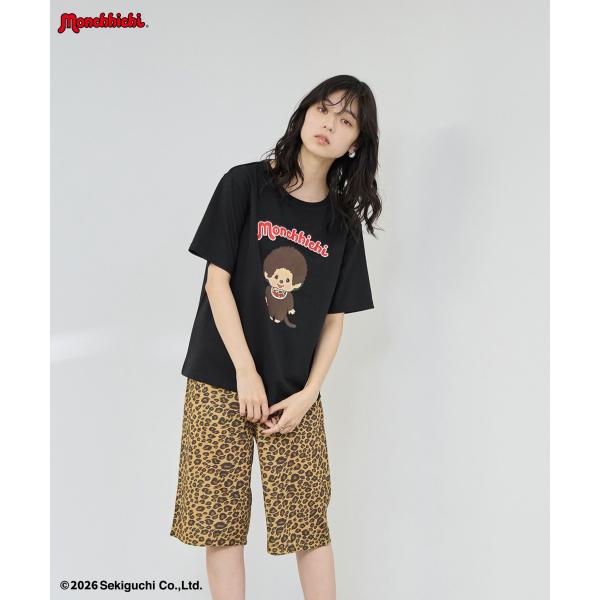 モンチッチ パジャマ ルームウェア レディース 半袖Tシャツ ショートパンツ アニマル柄 ヒョウ柄 部屋着