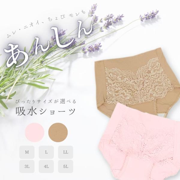 失禁ショーツ 尿漏れ 失禁パンツ 軽失禁 レディース 吸水 抗菌防臭 消臭 綿95%コットン ゴムなし 安心パンツ【送料無料】