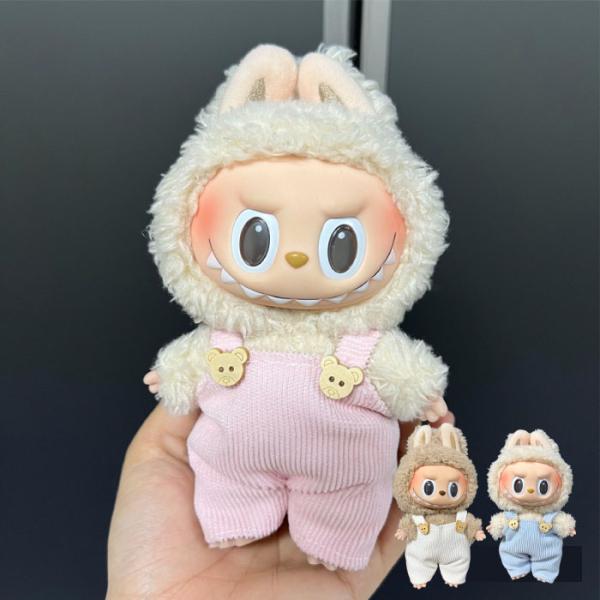 LABUBU 服 ラブブ つなぎ オーバーオール 17cm用 Labubu ラブブ人形服