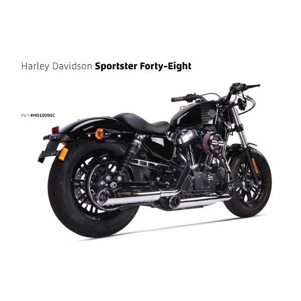 IRONHEAD(アイアンヘッド) HARLEY-DAVIDSON SPORTSTER XL1200/XL883(スポーツスター)'14-'16 HC1-3C 2本出し スリップオン マフラー