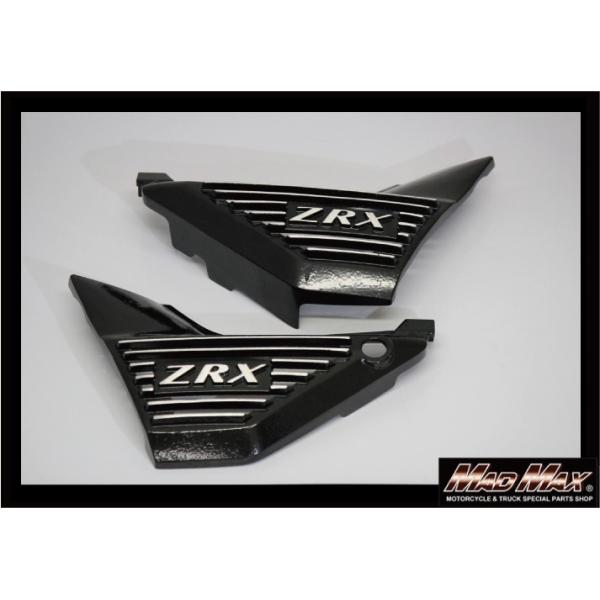 ＺＲＸ４００Ⅱ　アルフィン　黒/ブラックZR400E サイドカバー 全フィン ZRX400 アルフィン 黒 / サイドカバー 全フィン - メルカリ