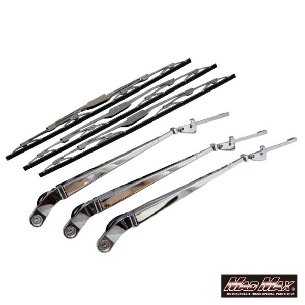 MAD MAX 週末セール!!台湾製 高品質 メッキワイパーSET 大型車 MAD MAX 週末セール!!台湾製 高品質 メッキワイパーSET 大型車
