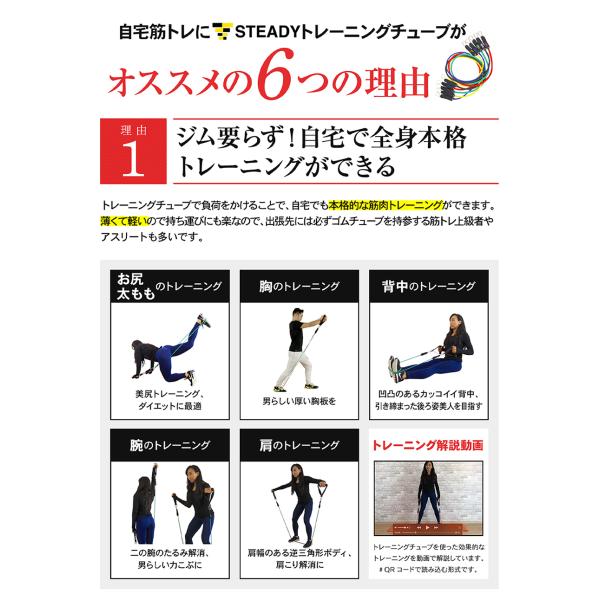 �g���[�j���O�`���[�u �S���`���[�u ���x��5�{�Z�b�g �h�A�A���J�[�t �g���[�j���O����t�� ���[�|�[�`�t �؃g�� 365���ۏ� STEADY ST104 ���i�摜4