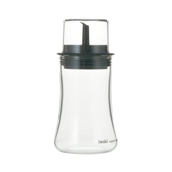 他サイト： iwaki(イワキ) 耐熱ガラス 調味料入れ 醤油差し 液だれしない ブラック S 120ml フタ付き KT5031-BKの商品画像