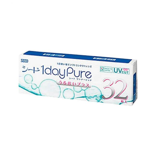 他サイト： シード ワンデーピュアうるおいプラス 1箱 (1箱32枚入) コンタクトレンズ 1dayの商品画像