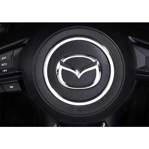 マツダ ハンドル メッキ ガーニッシュ ステアリング センター リング 内装 CX-5 CX-8 ロードスター アテンザ アクセラ