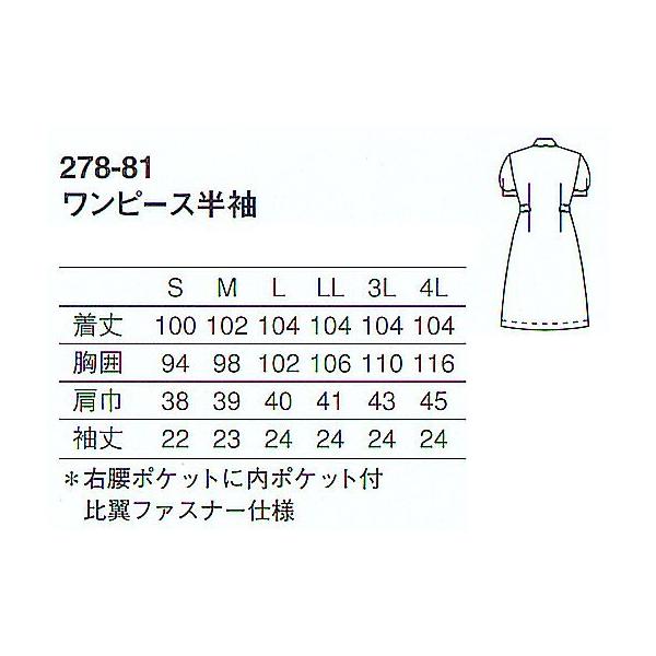 278 81 ワンピース 半袖 全1色 看護師 ドクター ナース 介護 メディカル白衣 Kazen Buyee Buyee Japanese Proxy Service Buy From Japan Bot Online