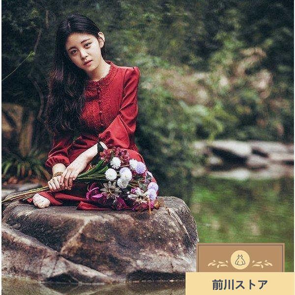 売れ筋アイテムラン レトロワンピースロングシフォンワンピースお嬢様ワンピースフレアワンピース九分袖ハイウエスト復古系ワンピースaラインワンピース ヴィンテージ風ワンピースレッドワンピ結婚式 ワンピース チュニック Meorboston Org