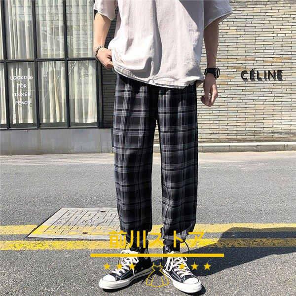 ペインターパンツ メンズ バギーパンツ スウェットパンツ チェックパンツ ペインター チェック柄 リボン付き 春夏秋 太め ゆったり 送料無料 111kuzi779 前川ストア 通販 Yahoo ショッピング