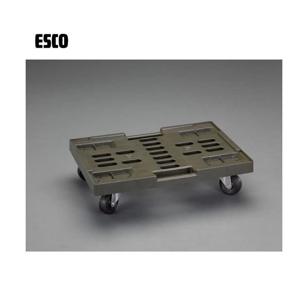 エスコ 650x440mm/150kg・コンテナキャリー(OD色/75L用) EA520AB-17