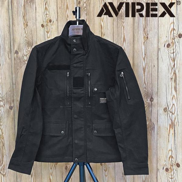 美品！AVIREX　F-2 MOD JACKET　M　ブラック ミリタリー maestoso_avr-131-maestoso
