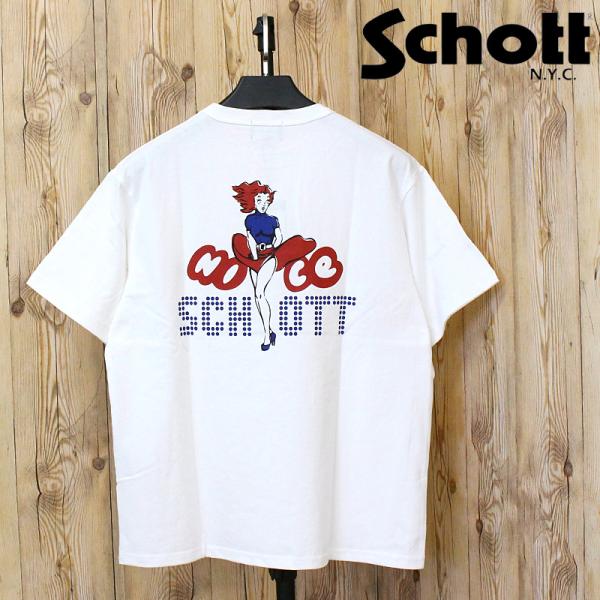 【ユージ】　schott Tシャツ Schott N.Y.C（ショット） Schott NICE Schott T-SHIRT 782-6190001