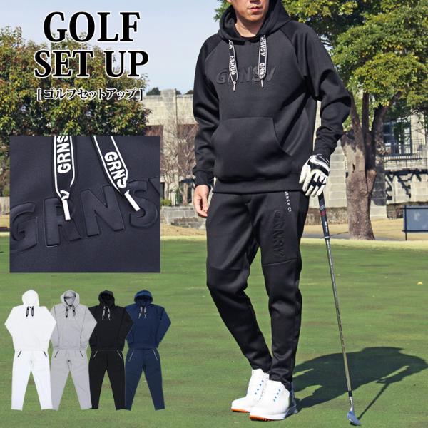 Malbon ゴルフウェア セットアップ 上下セット 完売品 パーカー＆スカート ゴルフウェア メンズ 上下セットアップ プルパーカー トレーナー