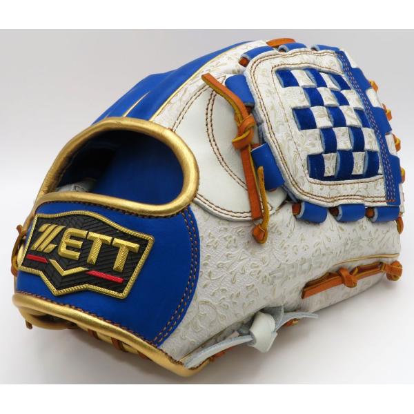 軟式グラブ 超 限定 ゼット ZETT PROSTATUS プロステイタス 内野手用 源田壮亮 選手モデル オールスター モデル BRG322656A ロイヤルブルー ホワイト 右投げ用