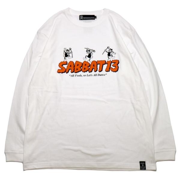 SABBAT13 サバトサーティーン DEVIL DANCE LS Tシャツ WHITE