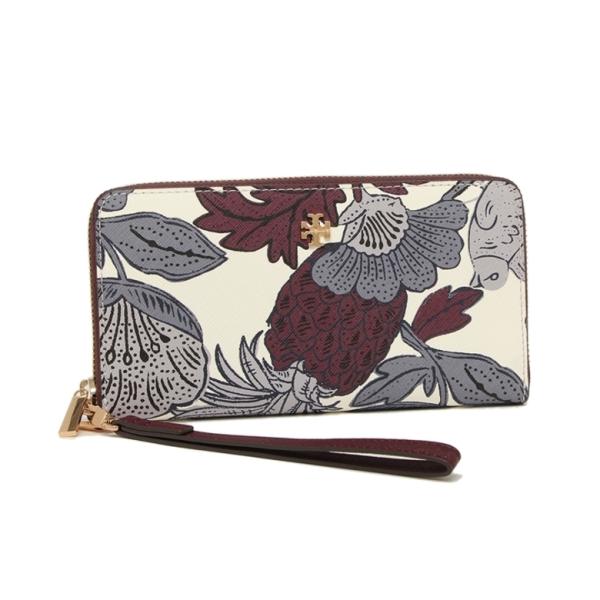 レビューで送料無料 トリーバーチ トリーバーチ アウトレット 長財布 エマーソン 花柄 ホワイト マルチ レディース Tory Burch 803 21超人気