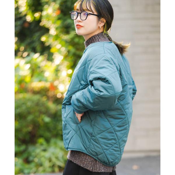ITEMS URBAN RESERCH 中綿キルティングノーカラージャケット ITEMS URBANRESEARCH 【アイテムズ アーバンリサーチ