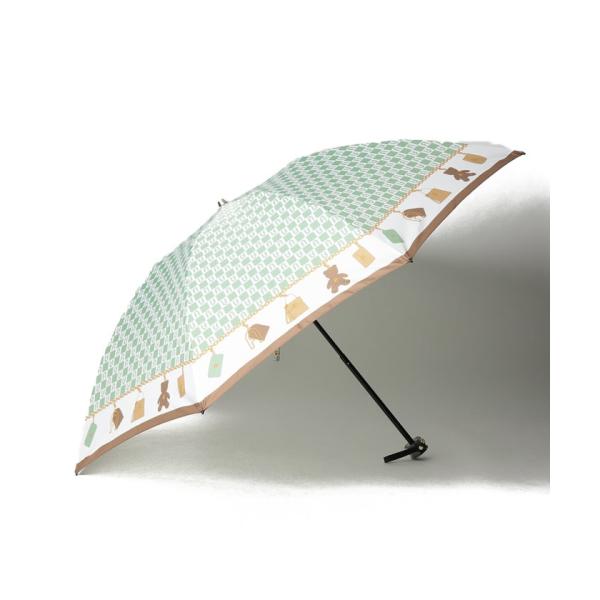 新品☆フルラ☆FURLAオーガンジーチェーン刺繍晴雨兼用2段折りたたみ傘