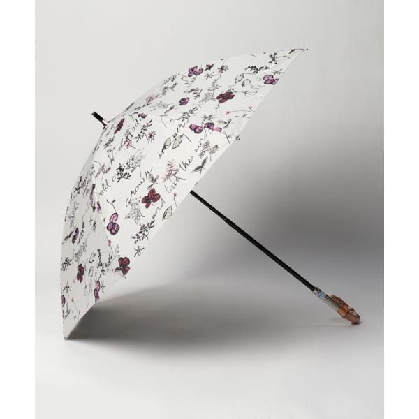 【未使用】ジルスチュアート ショート傘 日傘 晴雨兼用 ストライプ 花柄 刺繍 JILL STUART（ジル スチュアート）】 晴雨兼用傘（ショート傘