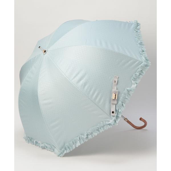 【新品】ランバンオンブルー　日傘　晴雨兼用　折りたたみ日傘　ドビーフリル　大きめ 晴雨兼用日傘】LANVIN en Bleu (ランバン オン ブルー