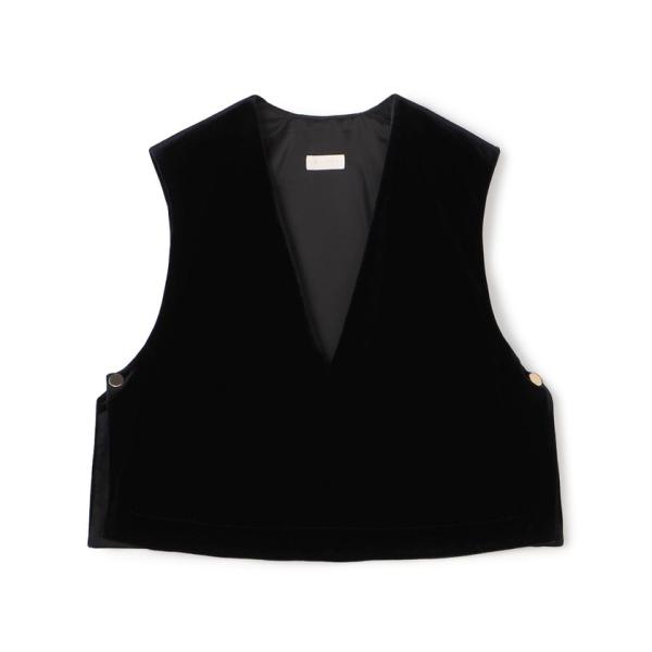 BALLSEY / ベスト/36/--/BLK/無地 Ballsey（ボールジィ） 【Ballsey】マットベロア Vネックベスト