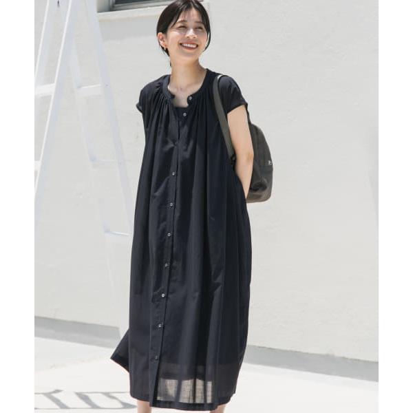 【コメントお値下げ分】タグ付　ドアーズ　コットンボイルギャザーフレンチワンピース URBAN RESEARCH DOORS 【アーバンリサーチドアーズ】コットン